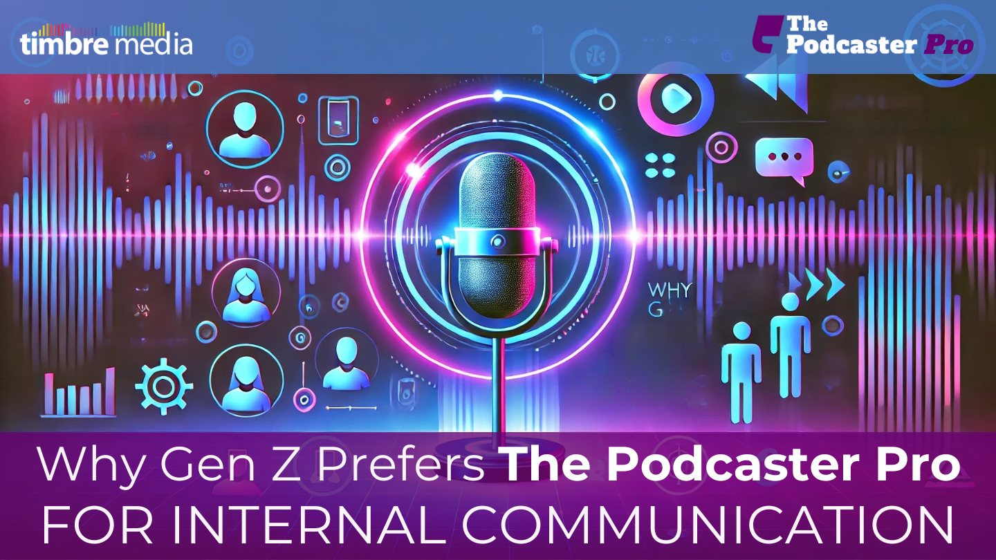 Gen Z using The Podcaster Pro for workplace communication